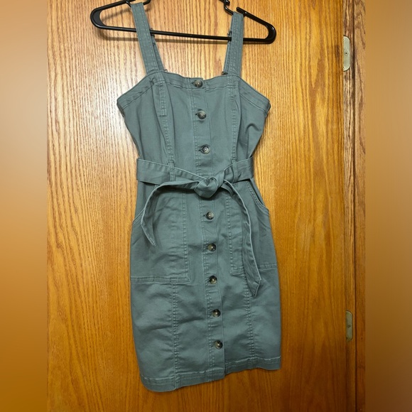 Army Green SO brand Jean Dress Size XS - Picture 2 of 3